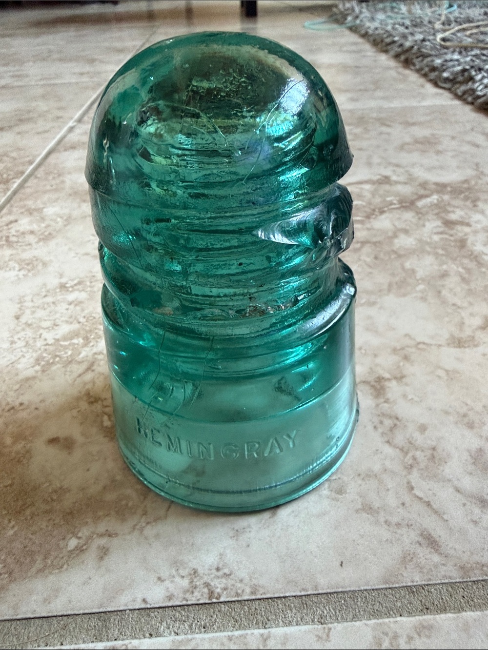 Hemingray glass insulator from 1907
